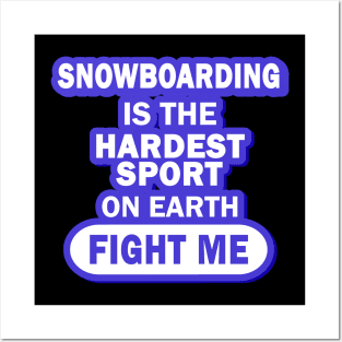 Men's Boys Snowboard Kite Snow Piste Powder Posters and Art